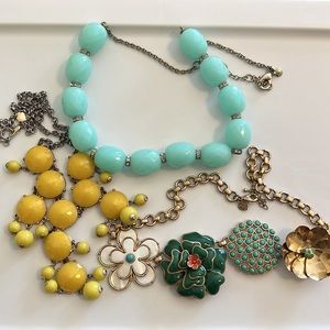 2000s Statement Necklaces, J Crew Bubble, Stella & Dot Happy Flowers